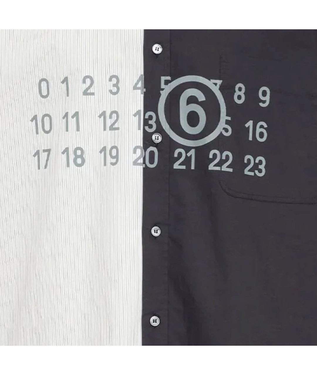 MM6 MAISON MARGIELA Черная хлопковая кэжуал рубашка, фото 2