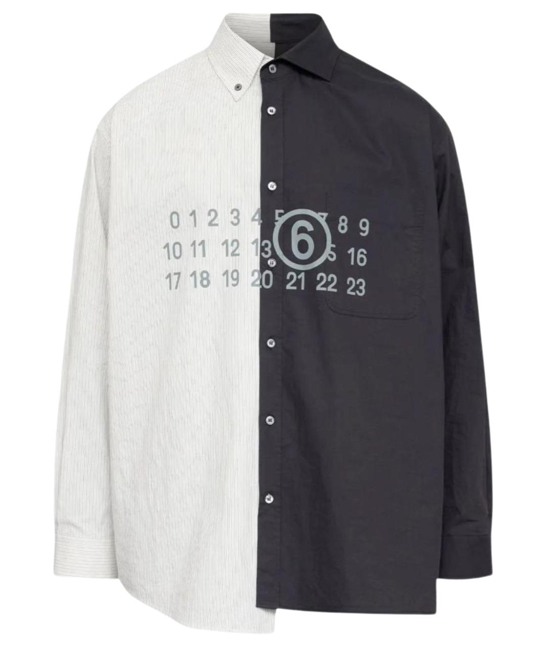 MM6 MAISON MARGIELA Черная хлопковая кэжуал рубашка, фото 1