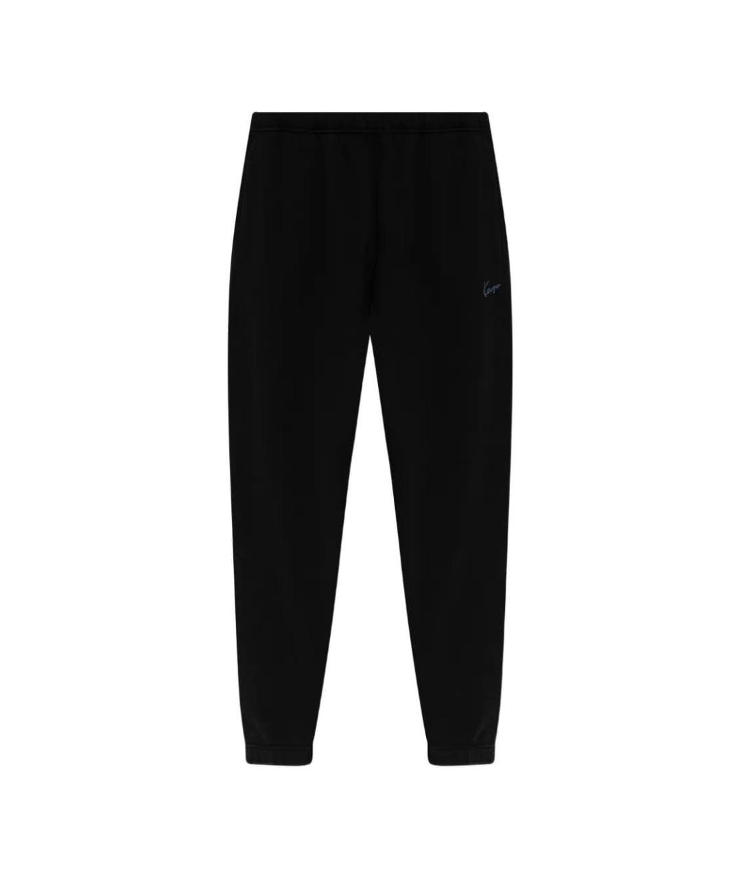 KENZO Черные хлопковые повседневные брюки, фото 1
