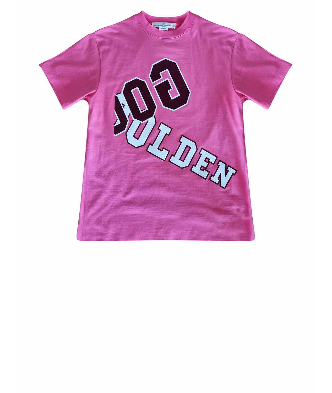 GOLDEN GOOSE DELUXE BRAND Розовая хлопковая футболка, фото 1