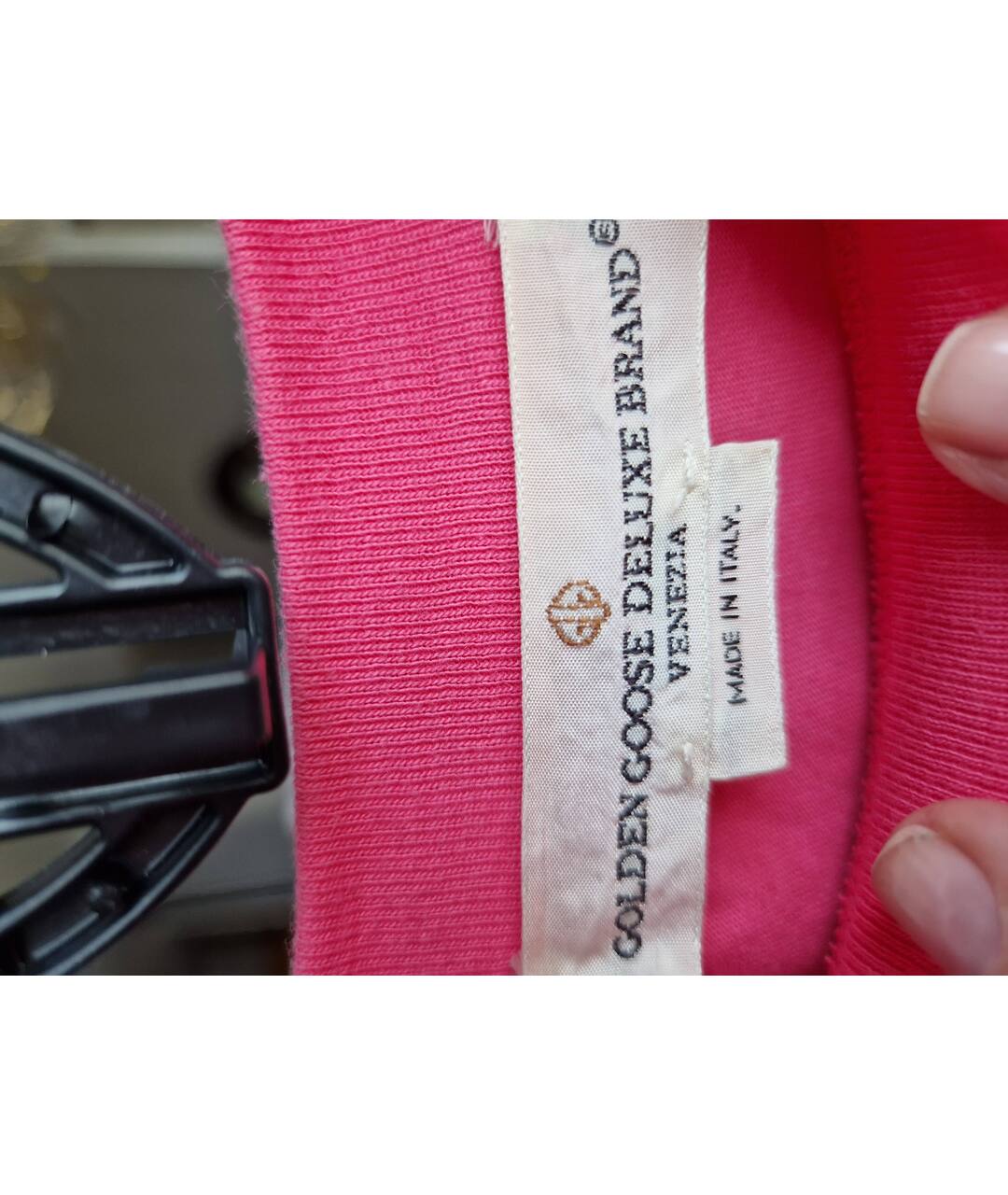 GOLDEN GOOSE DELUXE BRAND Розовая хлопковая футболка, фото 3