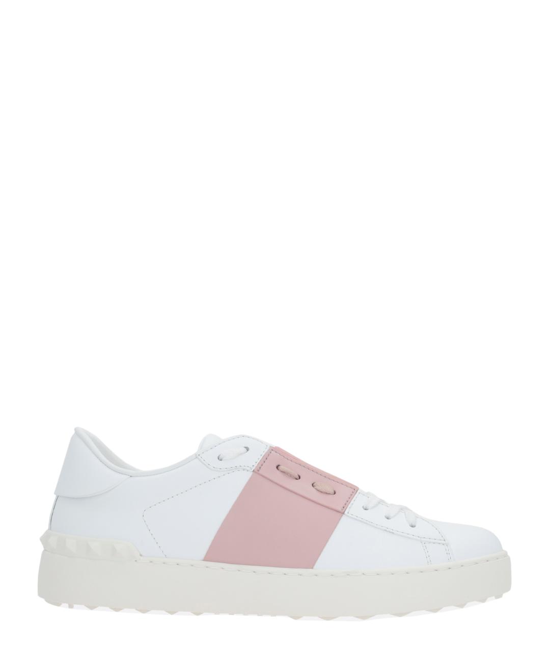 VALENTINO Розовые кожаные кроссовки, фото 1