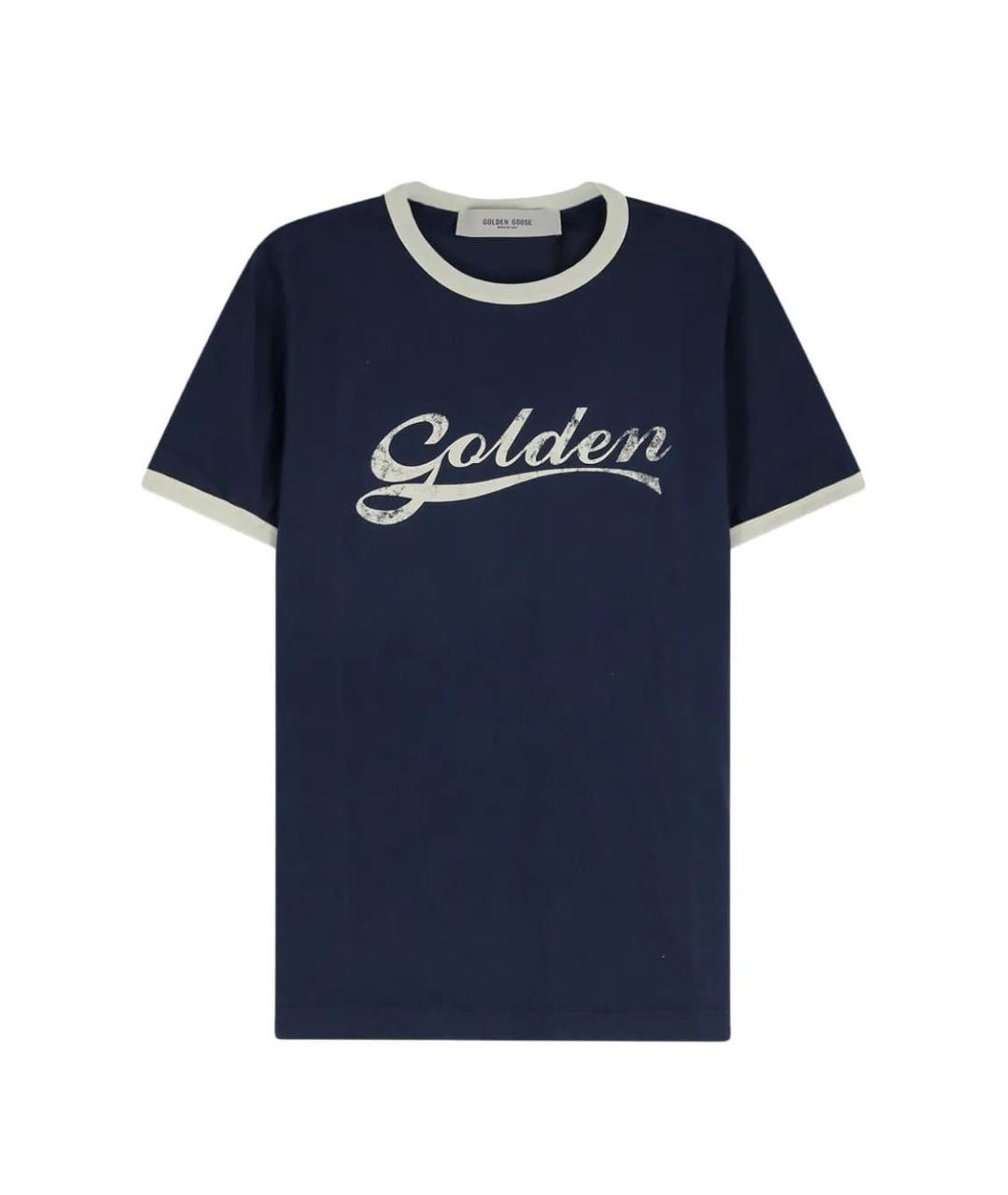 GOLDEN GOOSE Синяя футболка, фото 1