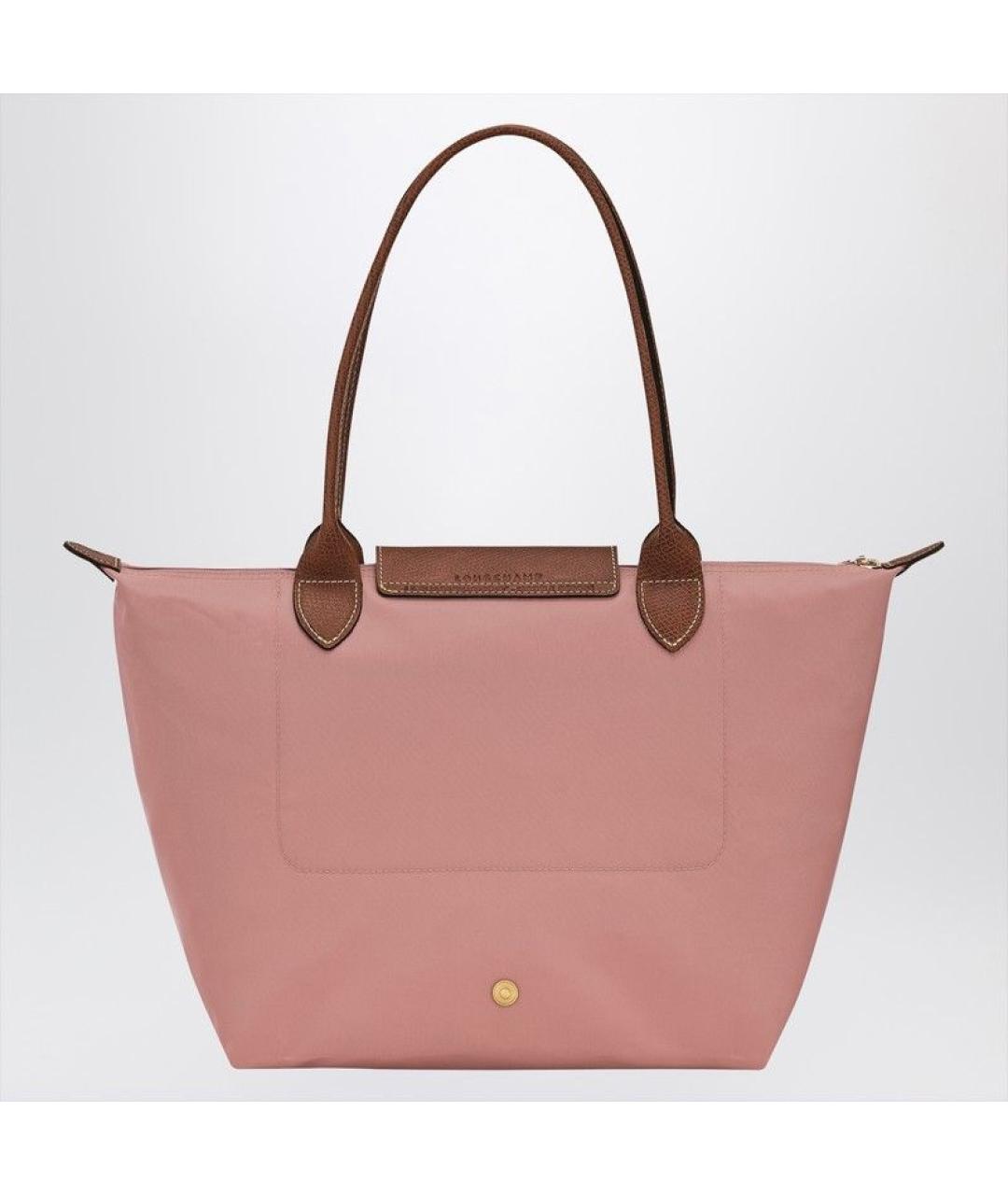 LONGCHAMP Розовая синтетическая сумка с короткими ручками, фото 2