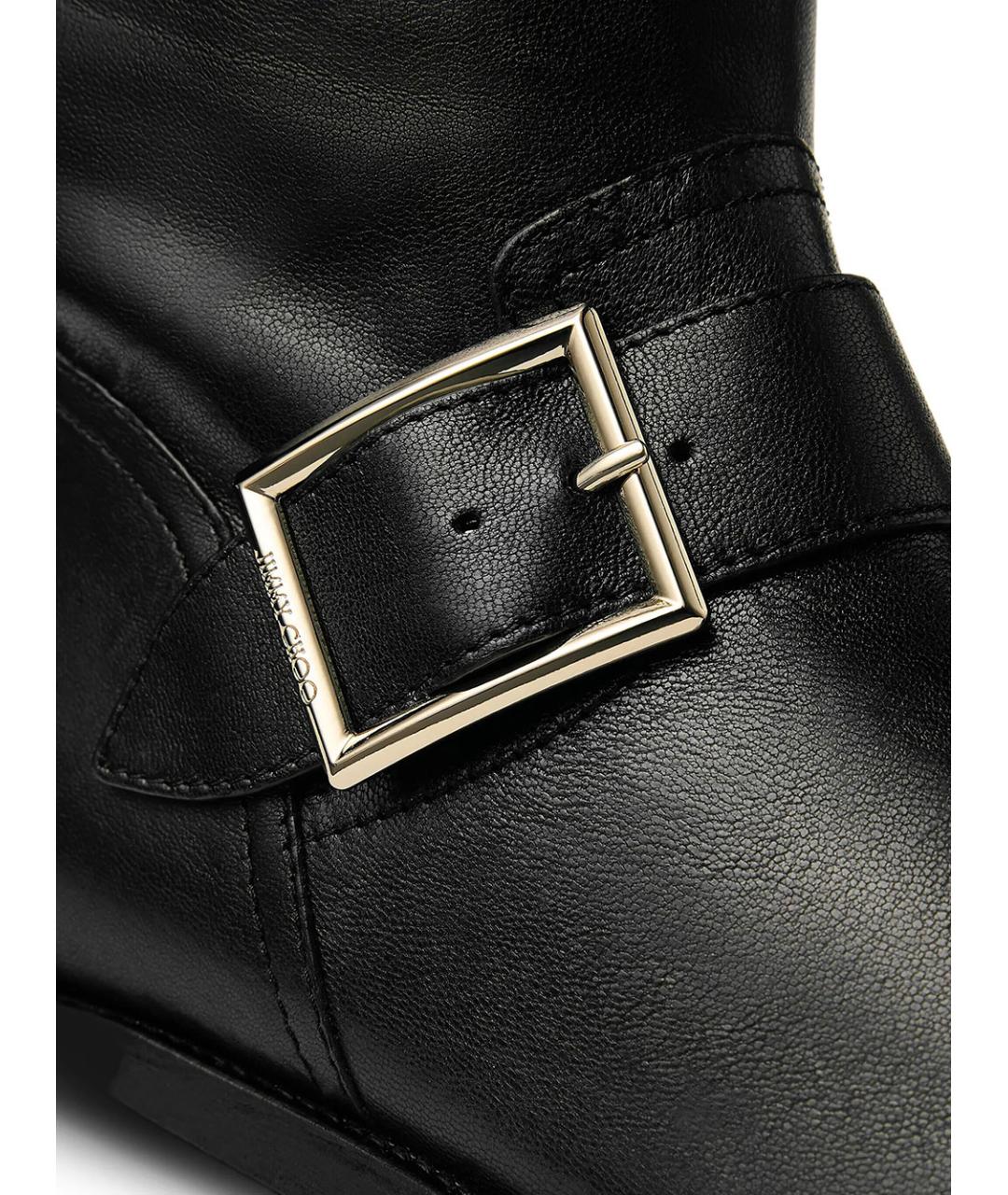 JIMMY CHOO Черные кожаные ботинки, фото 4