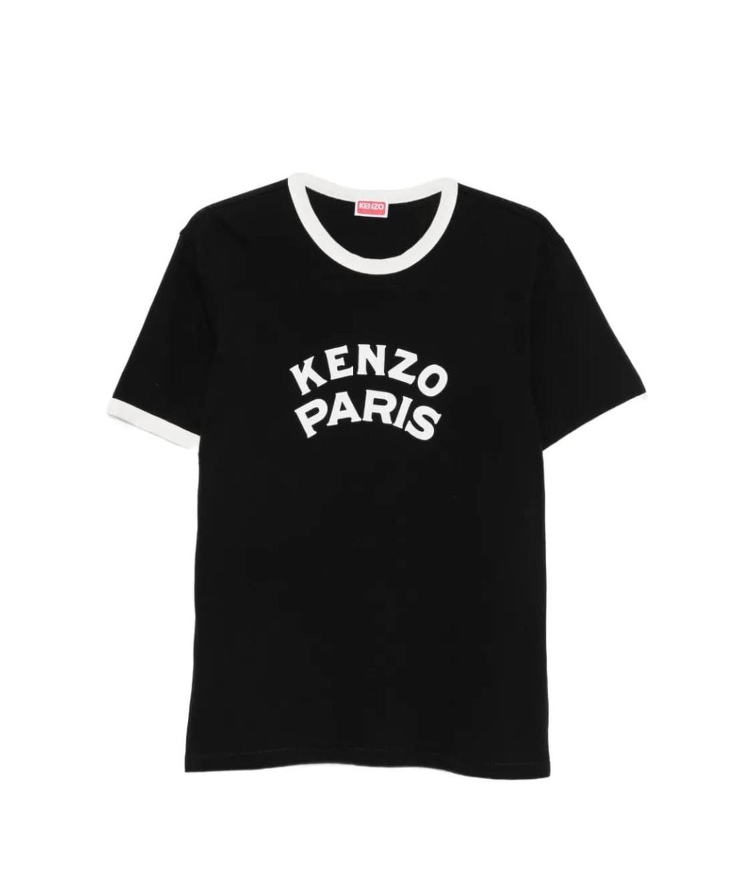 KENZO Черная хлопковая футболка, фото 1