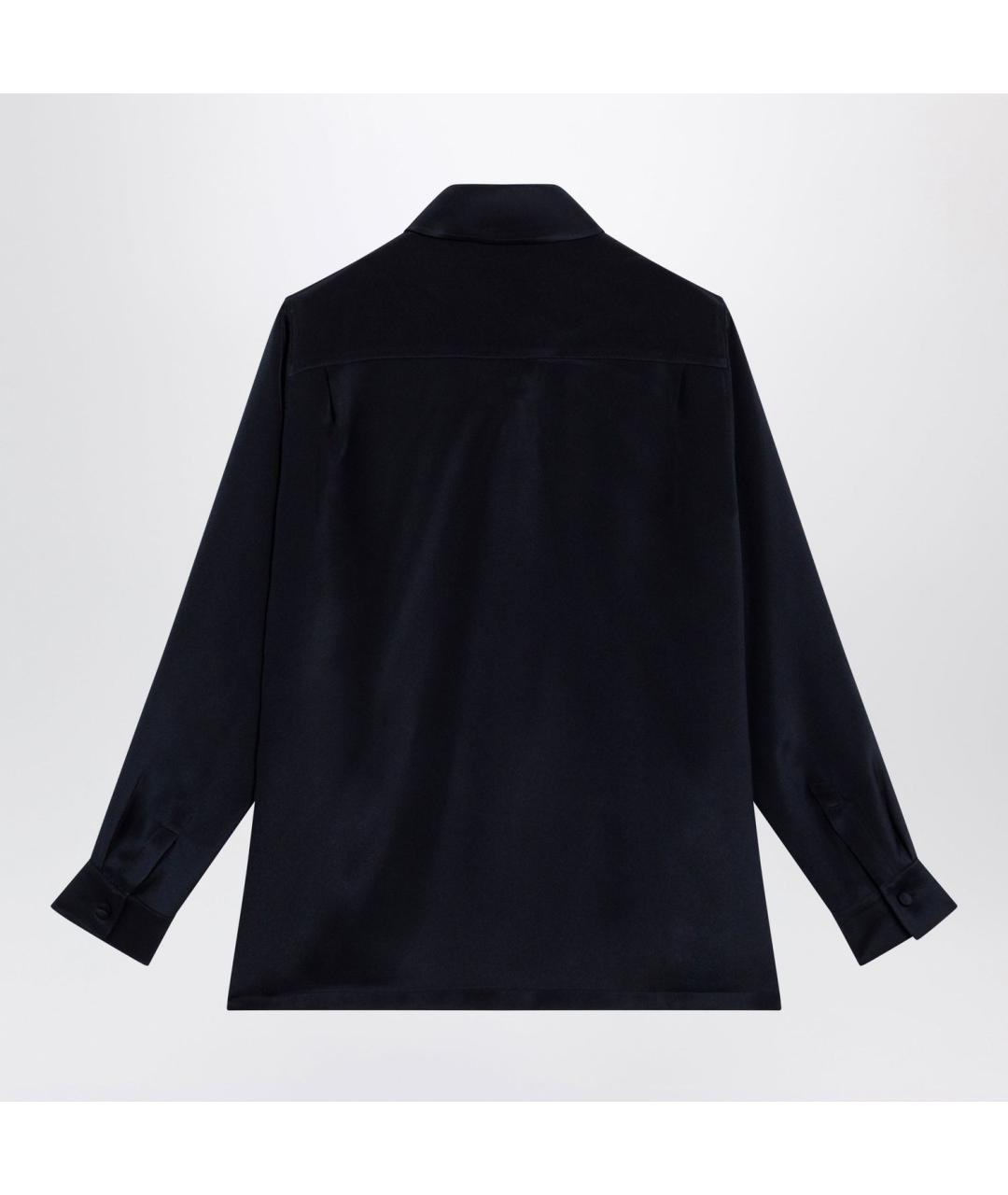MAX MARA Синяя шелковая рубашка, фото 2