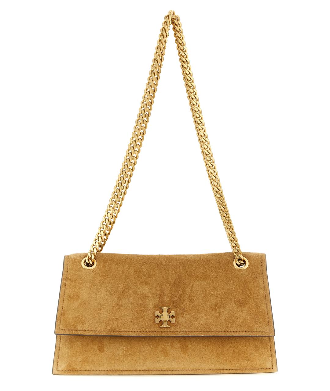 TORY BURCH Коричневая замшевая сумка через плечо, фото 1