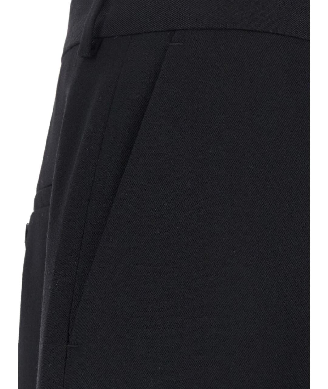 BALENCIAGA Черные шерстяные повседневные брюки, фото 3