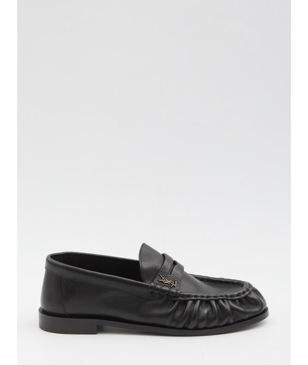 SAINT LAURENT Черные кожаные лоферы, фото 6