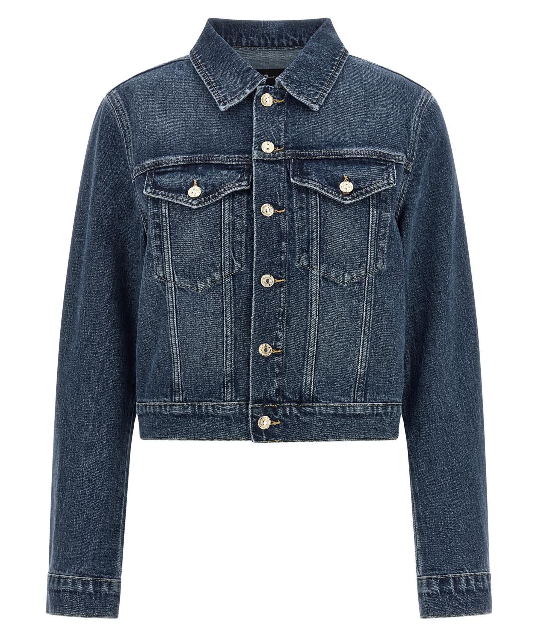7 FOR ALL MANKIND Синяя хлопковая куртка, фото 1