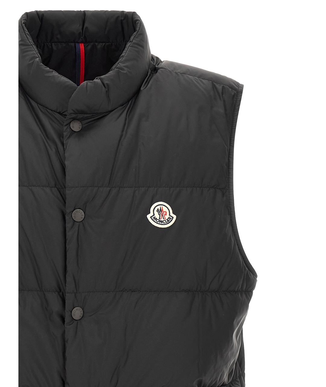 MONCLER Черная полиамидовая жилетка, фото 3