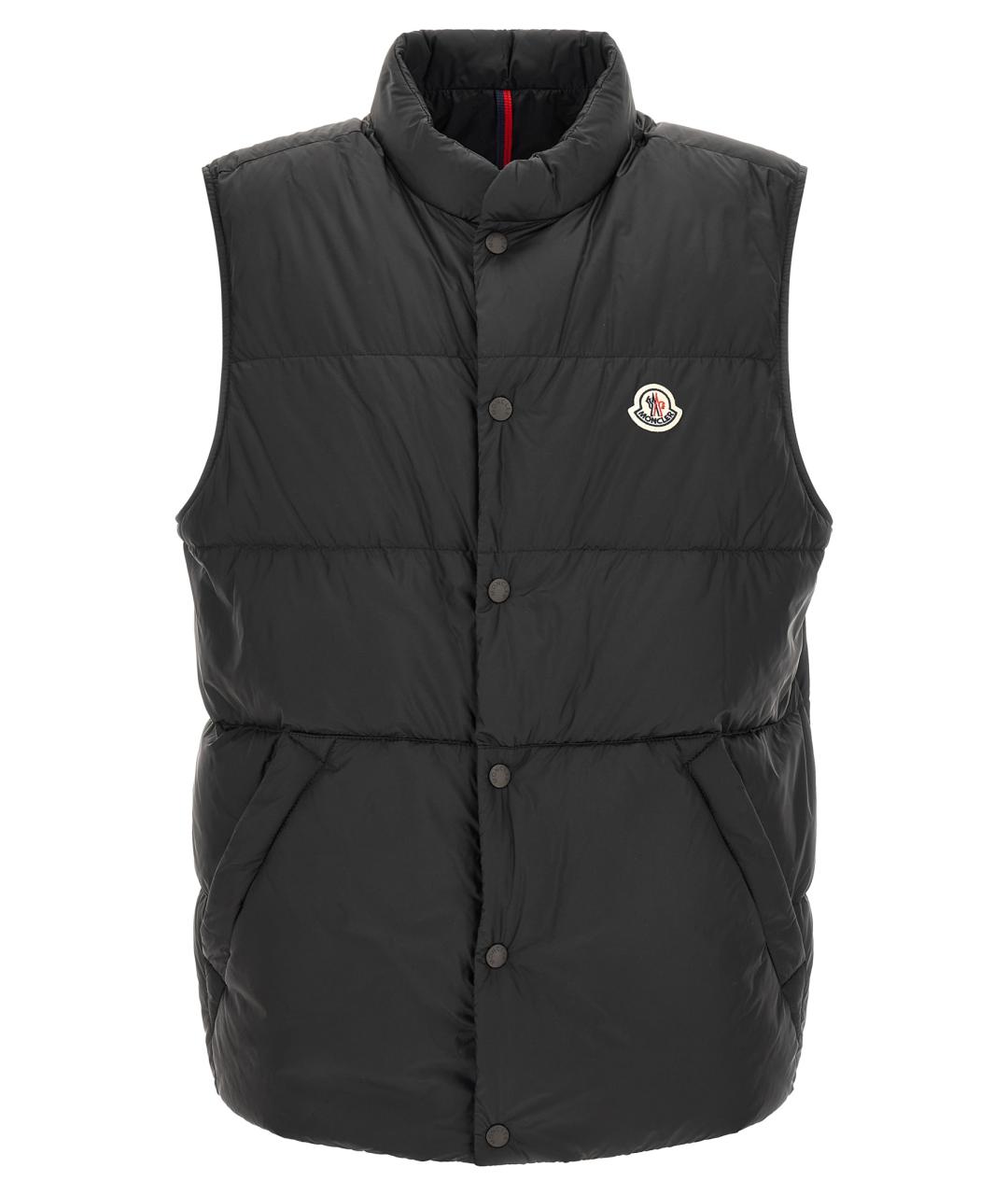 MONCLER Черная полиамидовая жилетка, фото 1