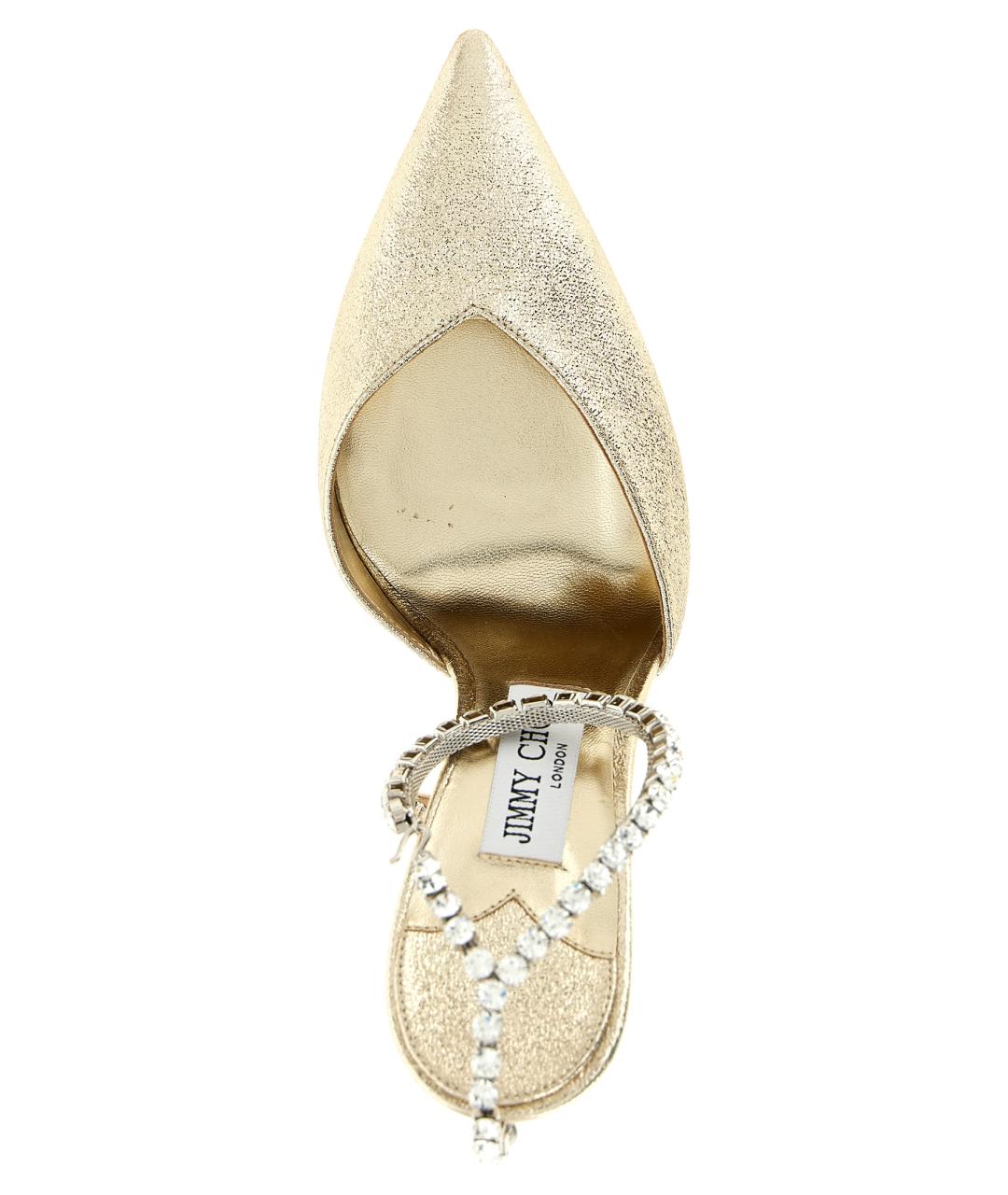 JIMMY CHOO Золотые туфли, фото 4