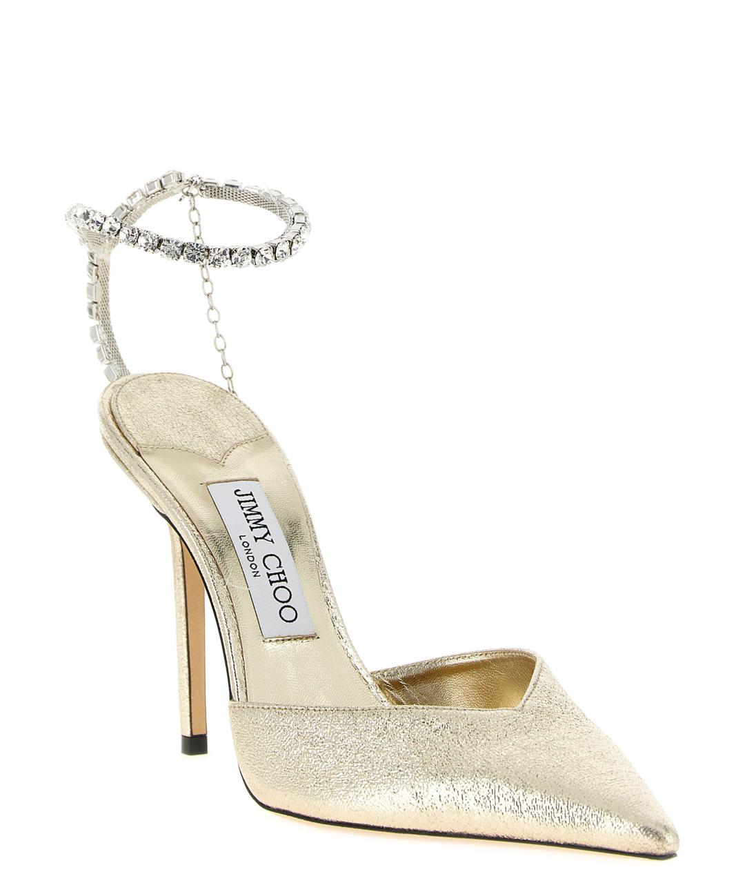 JIMMY CHOO Золотые туфли, фото 2