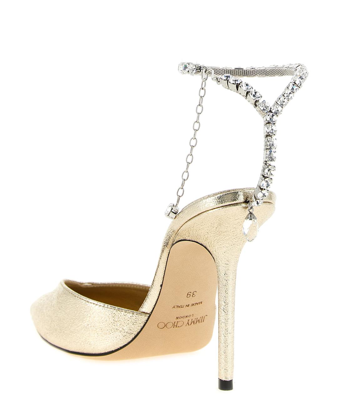 JIMMY CHOO Золотые туфли, фото 3