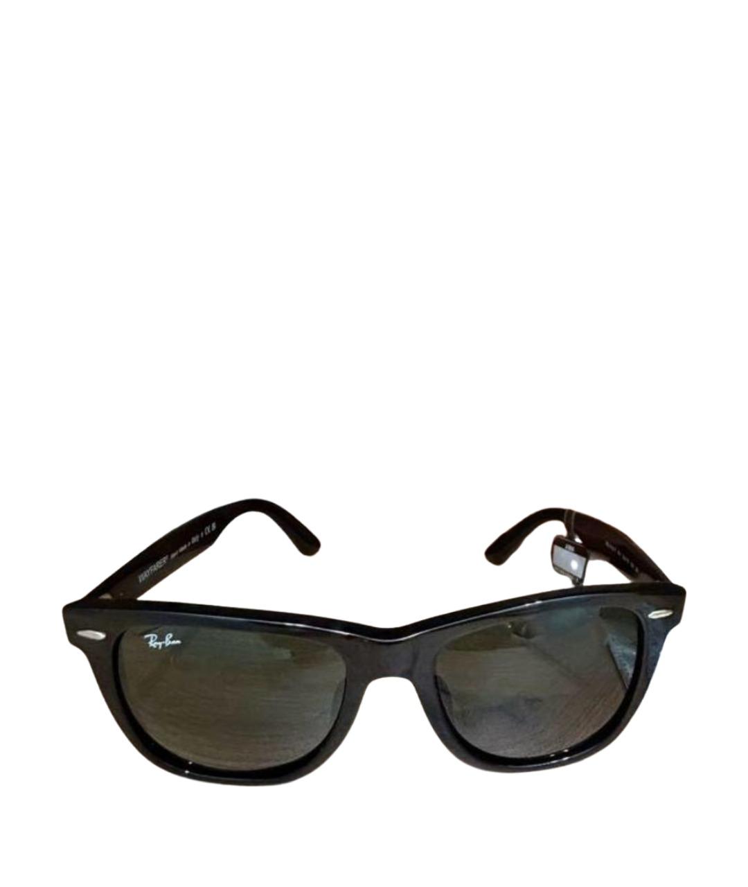 RAY BAN Черные пластиковые солнцезащитные очки, фото 1