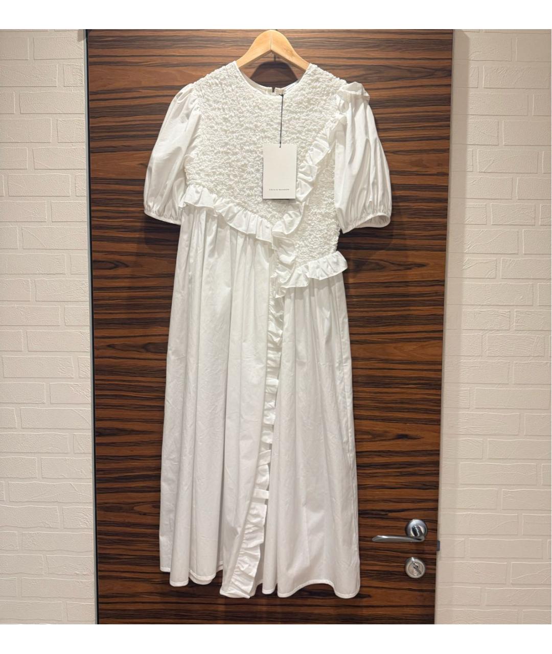 SIMONE ROCHA Белое хлопковое повседневное платье, фото 7