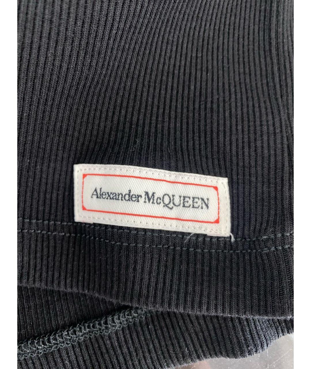 ALEXANDER MCQUEEN Черная хлопковая майка, фото 4