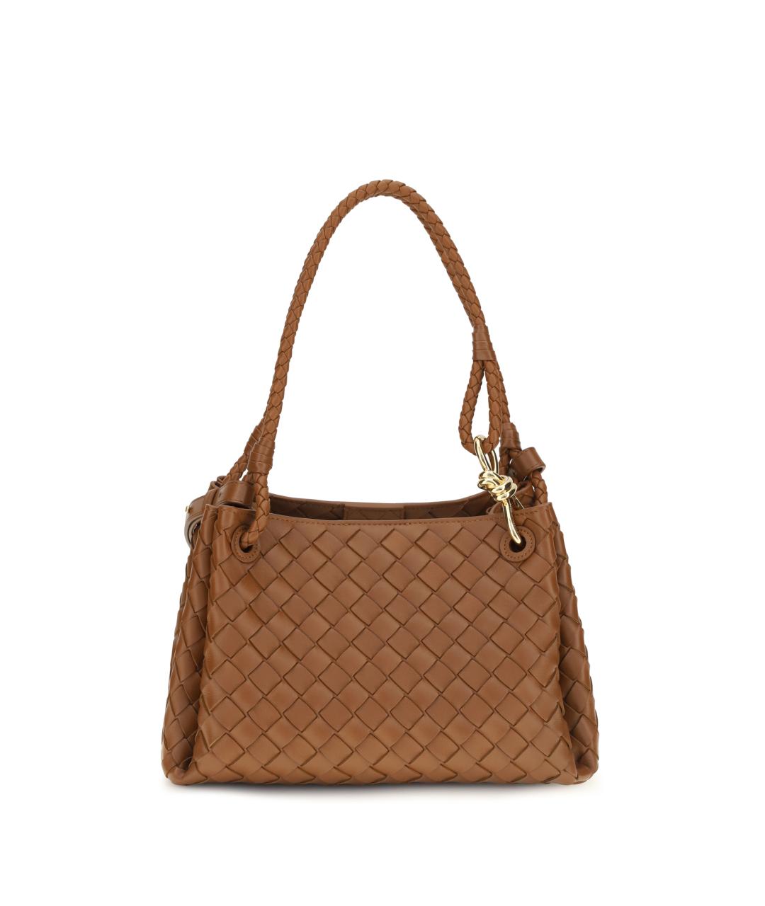 BOTTEGA VENETA Коричневая кожаная сумка через плечо, фото 1