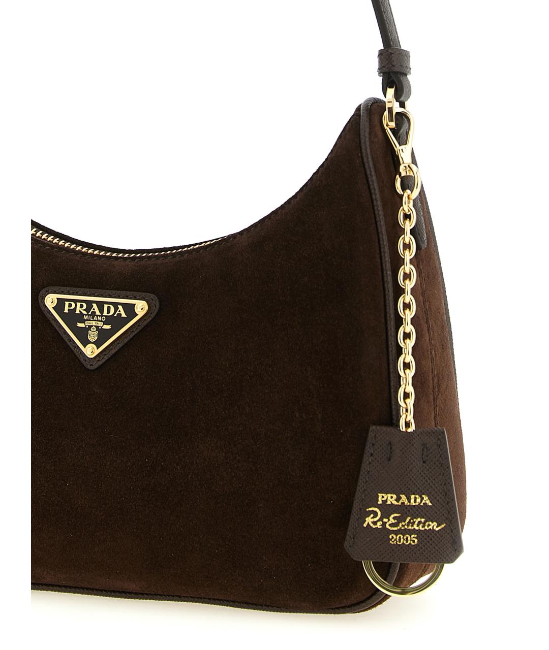 PRADA Коричневая кожаная сумка через плечо, фото 3