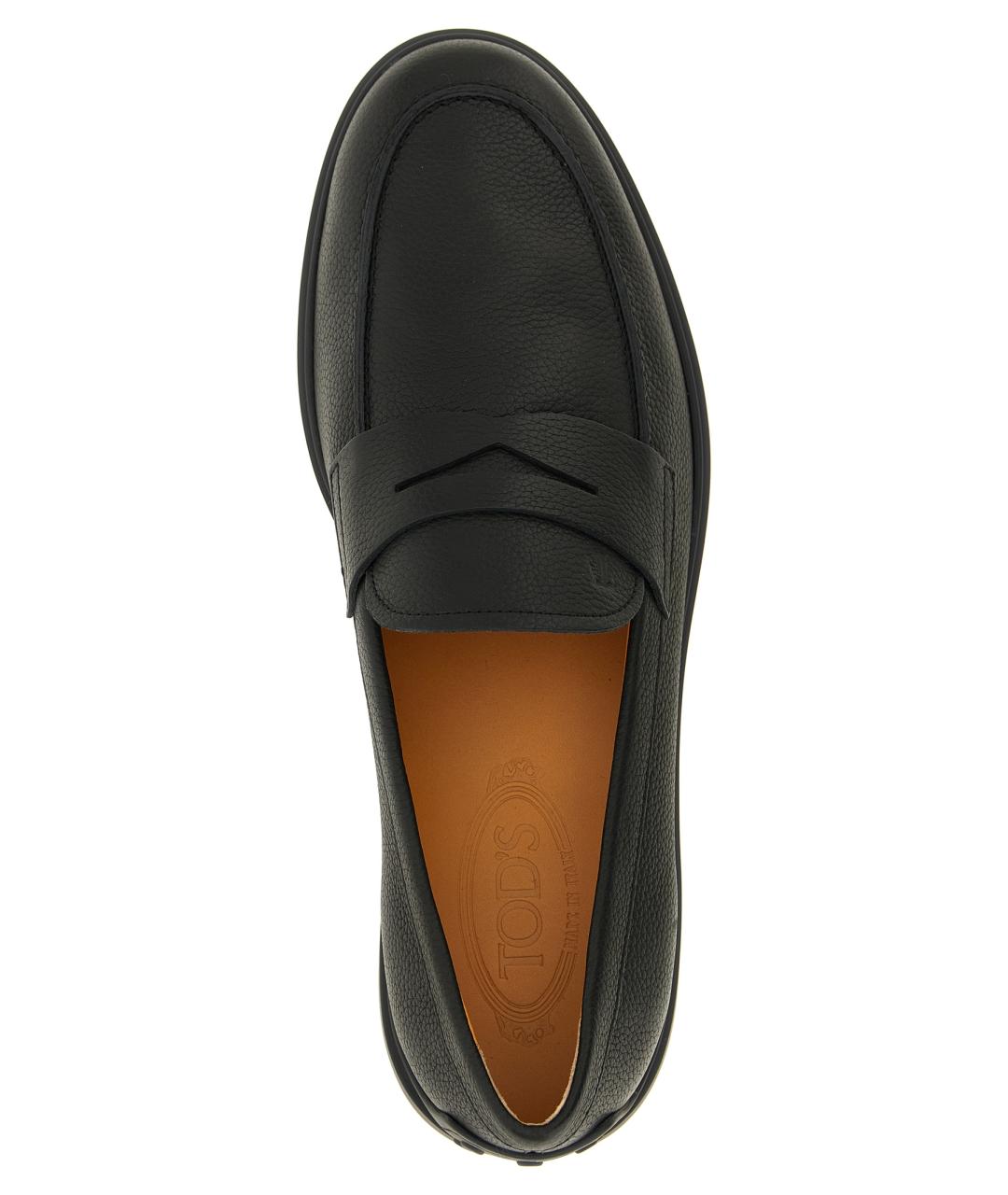 TOD'S Черные кожаные лоферы, фото 4