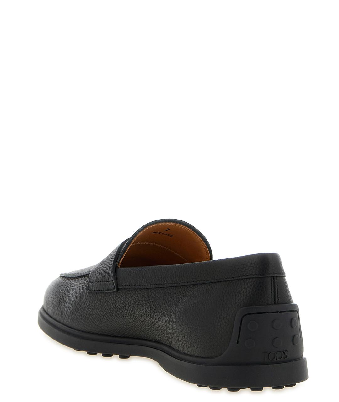 TOD'S Черные кожаные лоферы, фото 3