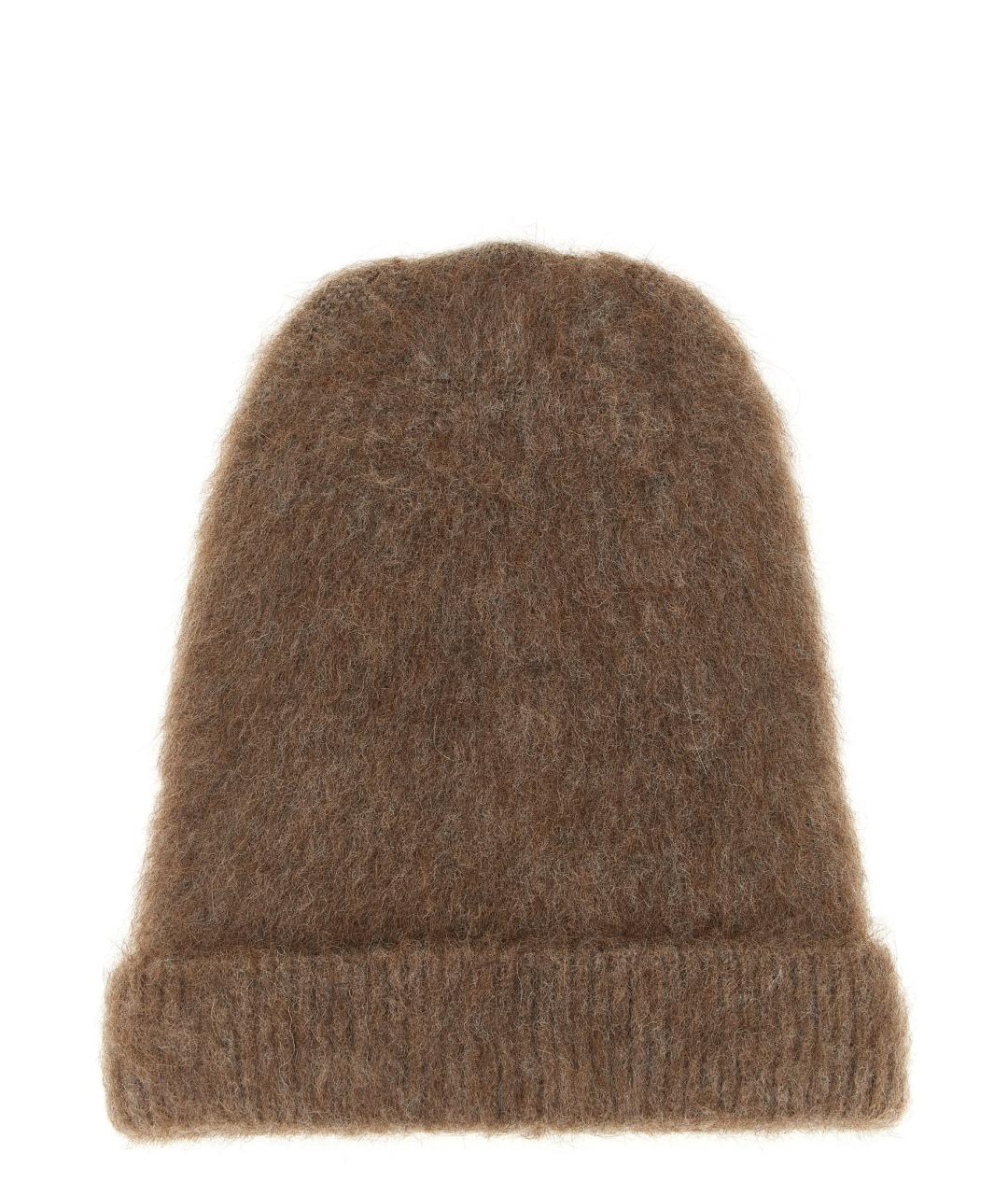 MAISON MARGIELA Коричневая шерстяная шапка, фото 1