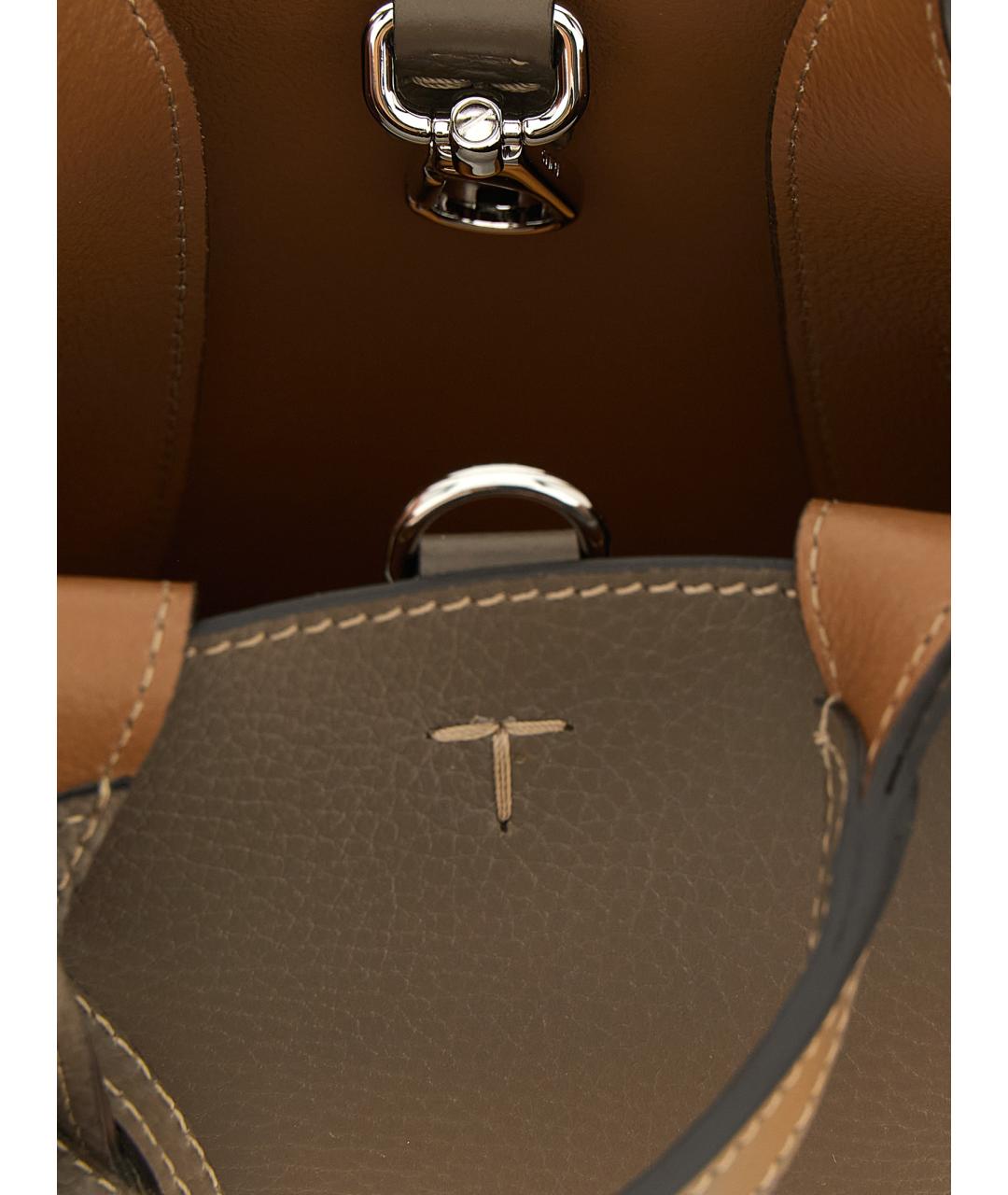 TOD'S Зеленая кожаная сумка через плечо, фото 4