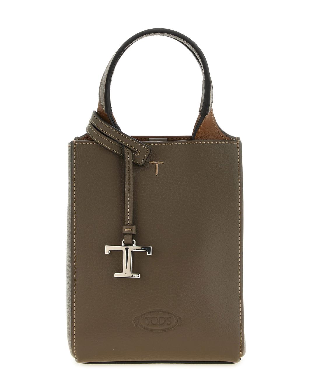 TOD'S Зеленая кожаная сумка через плечо, фото 1