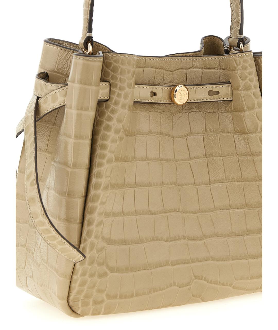 TORY BURCH Бежевая кожаная сумка через плечо, фото 3