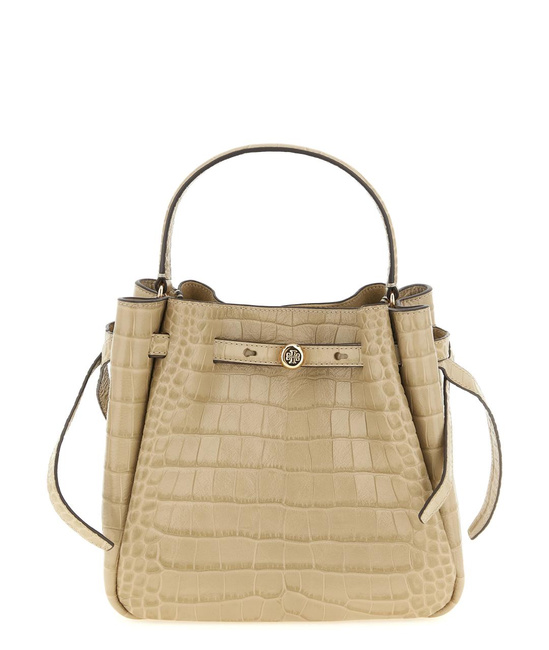 TORY BURCH Бежевая кожаная сумка через плечо, фото 1