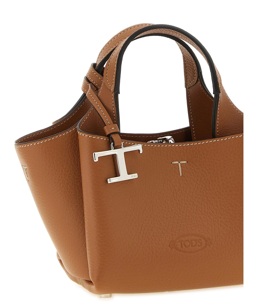 TOD'S Коричневая кожаная сумка через плечо, фото 3