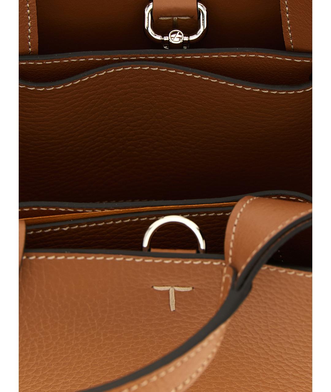 TOD'S Коричневая кожаная сумка через плечо, фото 4