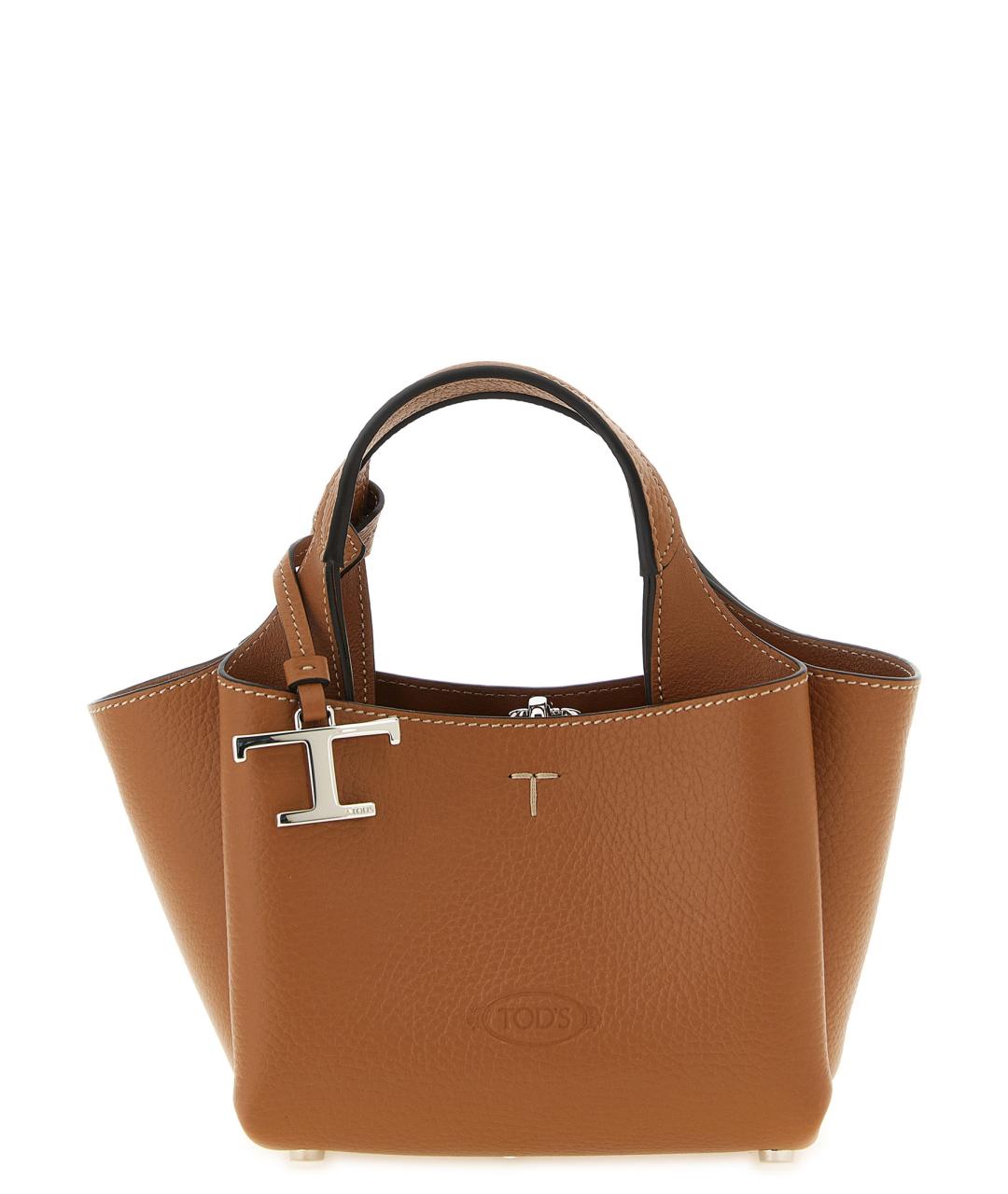 TOD'S Коричневая кожаная сумка через плечо, фото 1