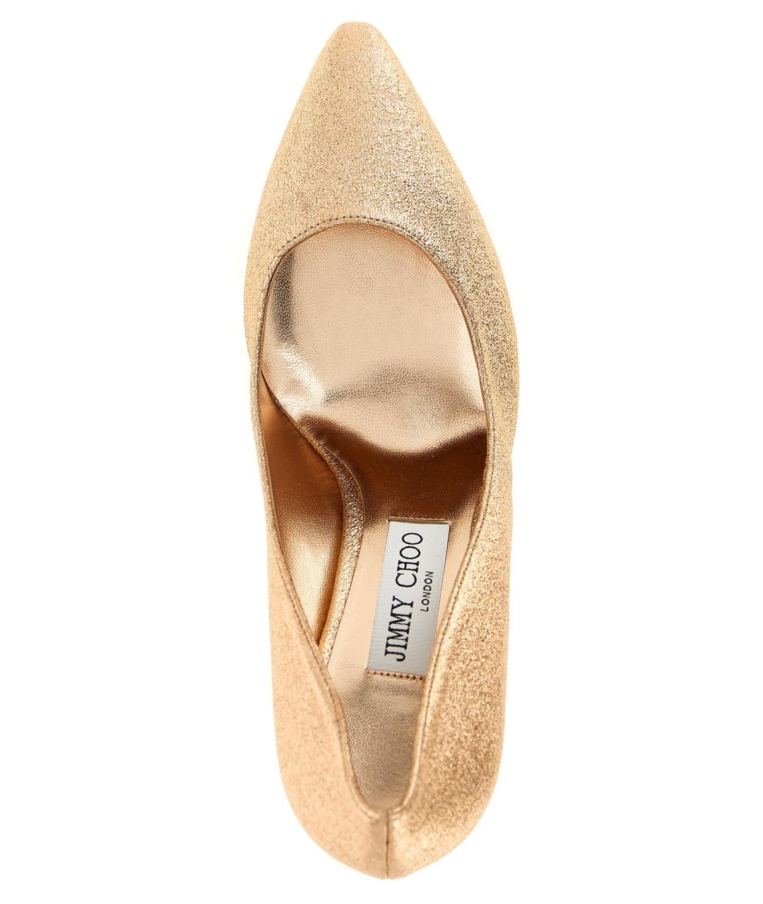 JIMMY CHOO Золотые туфли, фото 4