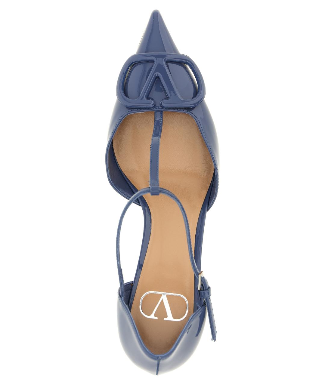VALENTINO Синие кожаные туфли, фото 4