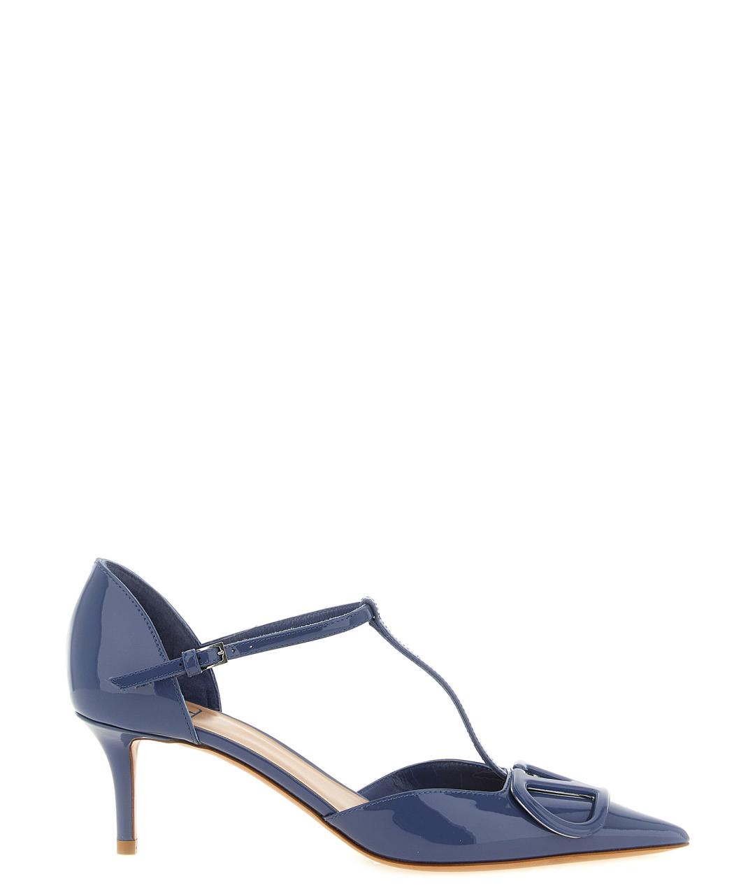 VALENTINO Синие кожаные туфли, фото 1