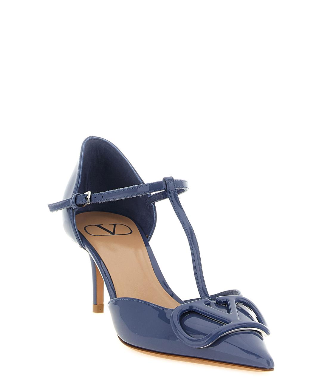 VALENTINO Синие кожаные туфли, фото 2