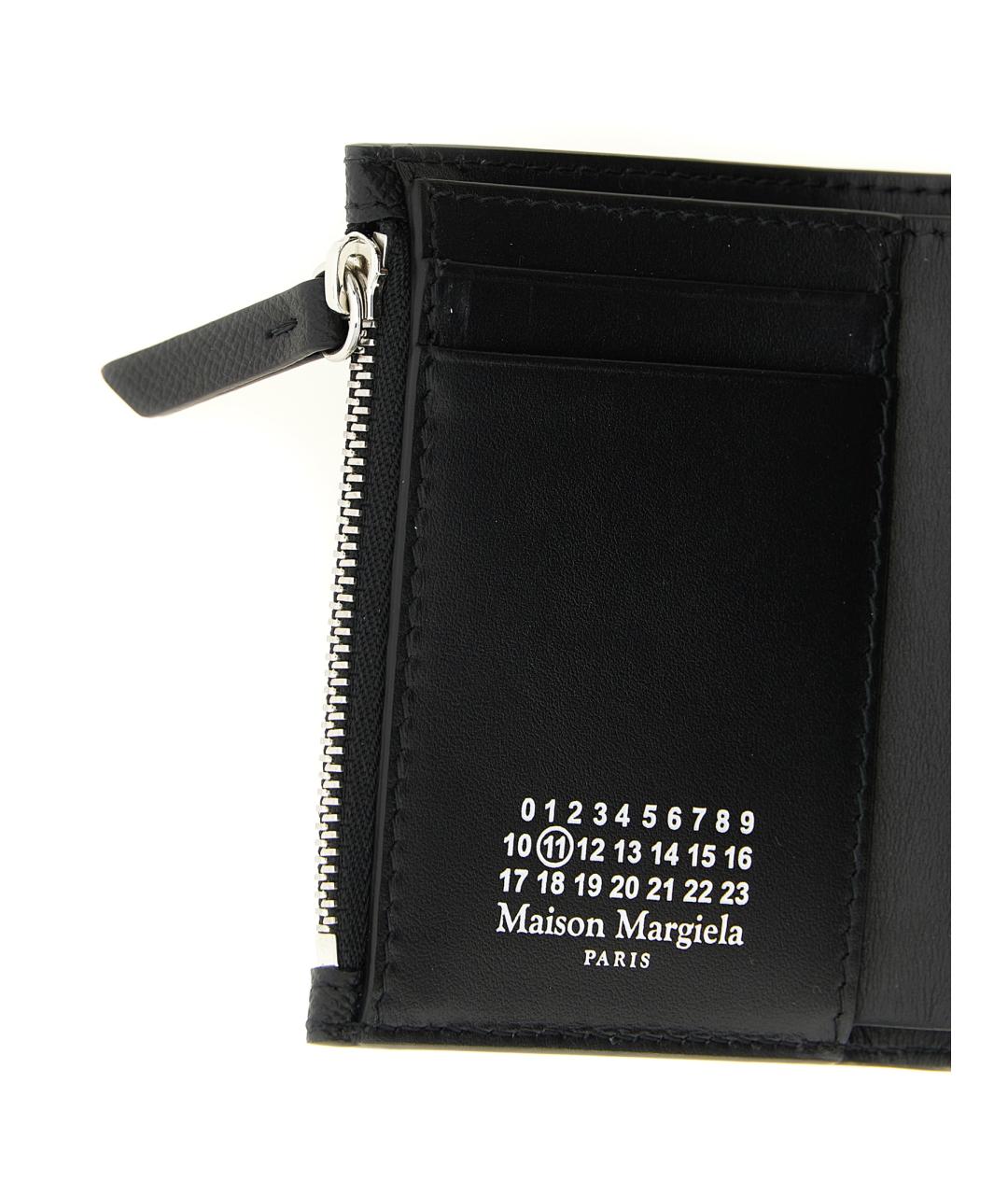 MAISON MARGIELA Черный кожаный кошелек, фото 3