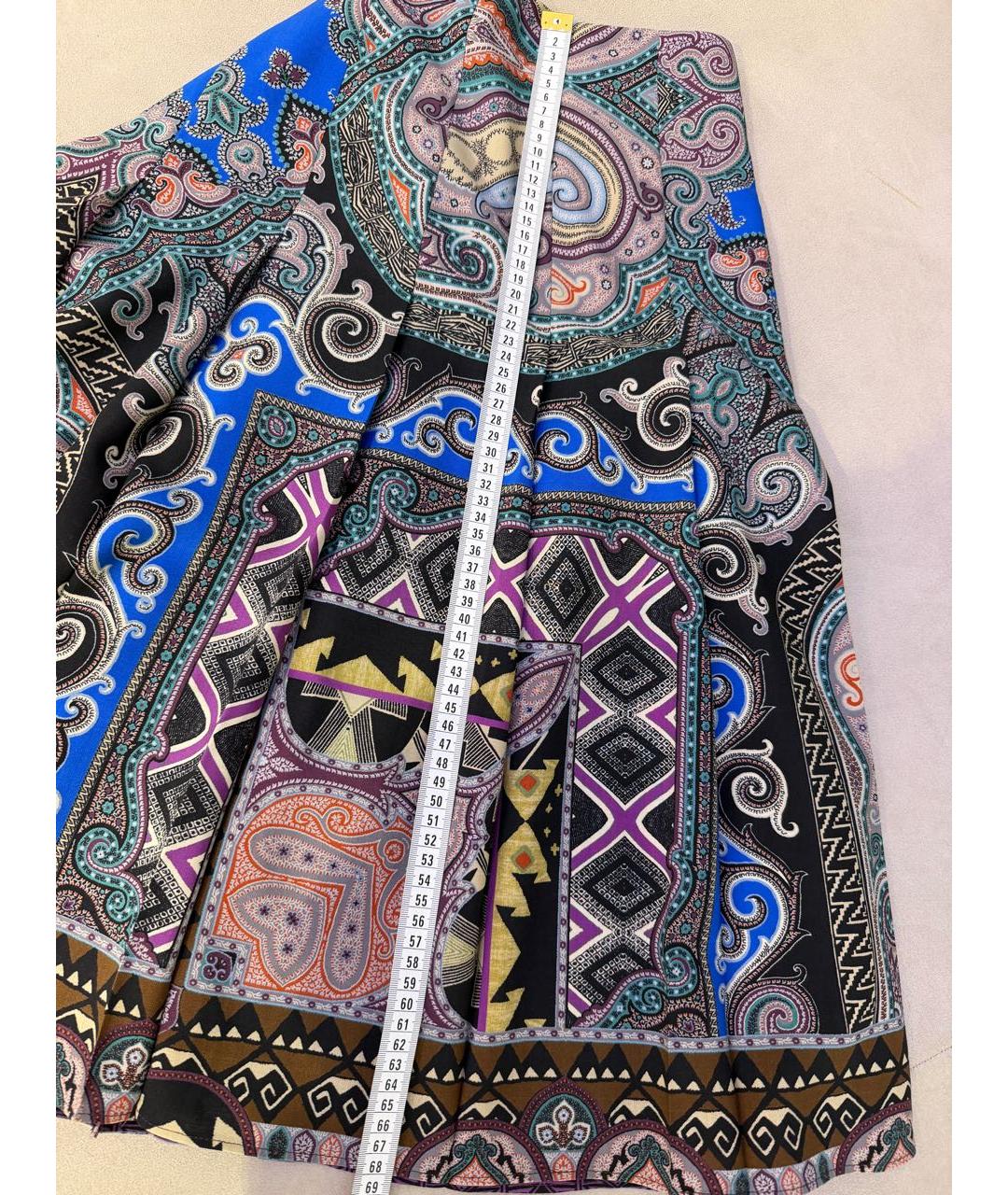 ETRO Мульти шерстяная юбка миди, фото 3