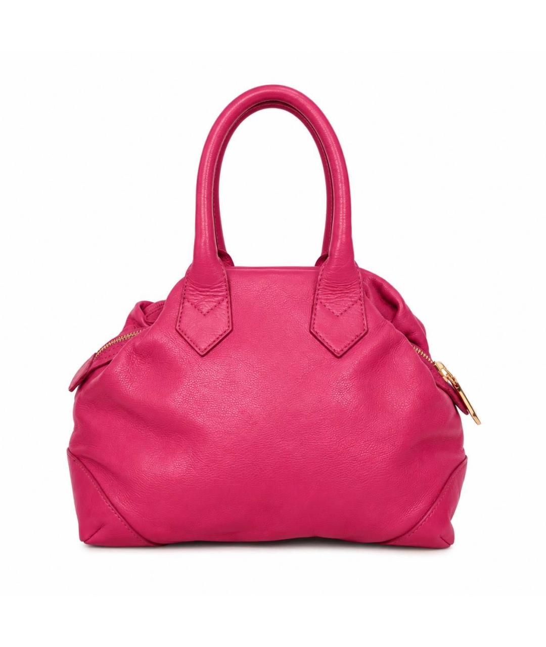 VIVIENNE WESTWOOD Фуксия кожаная сумка с короткими ручками, фото 2