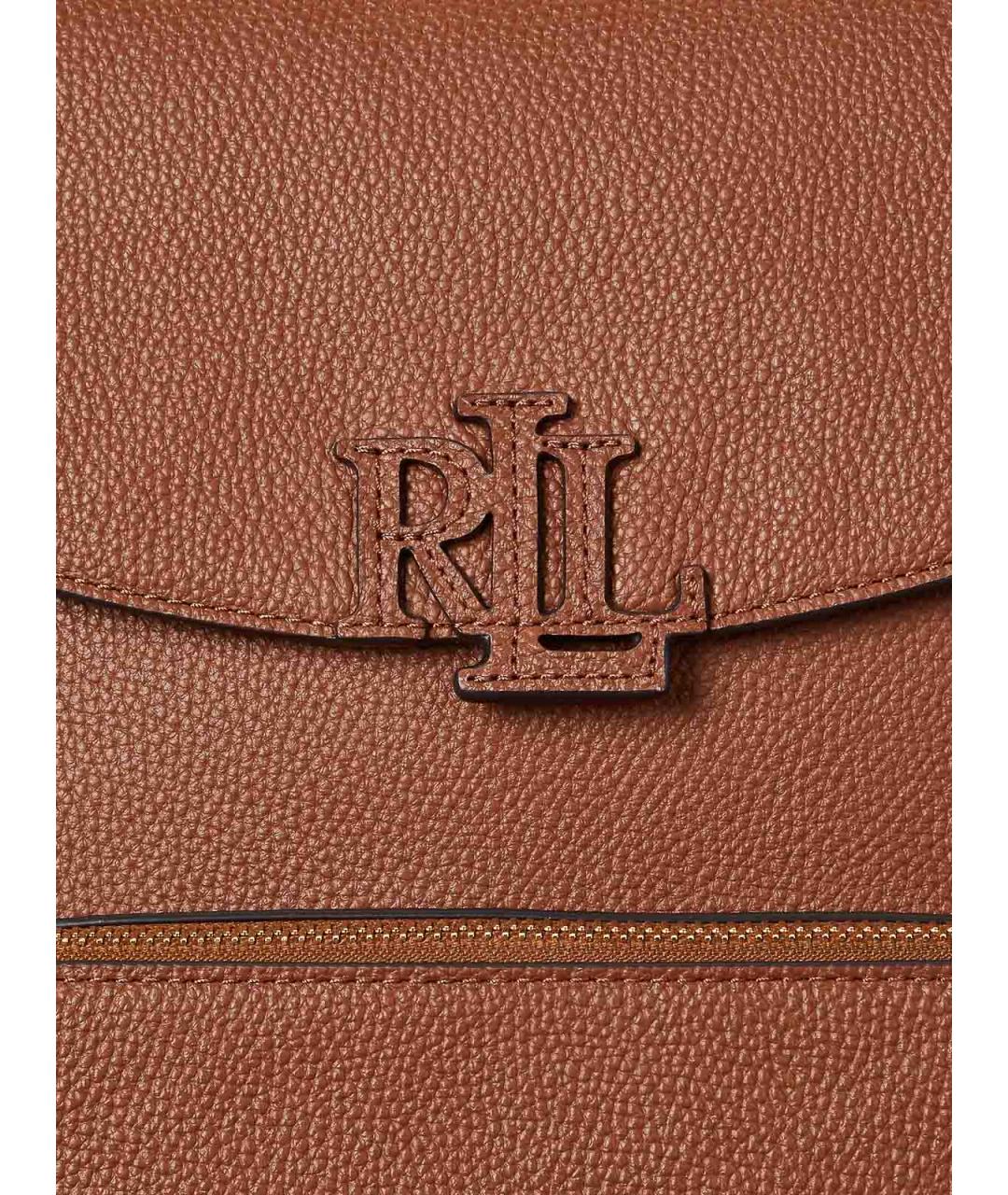 RALPH LAUREN Коричневый кожаный рюкзак, фото 5