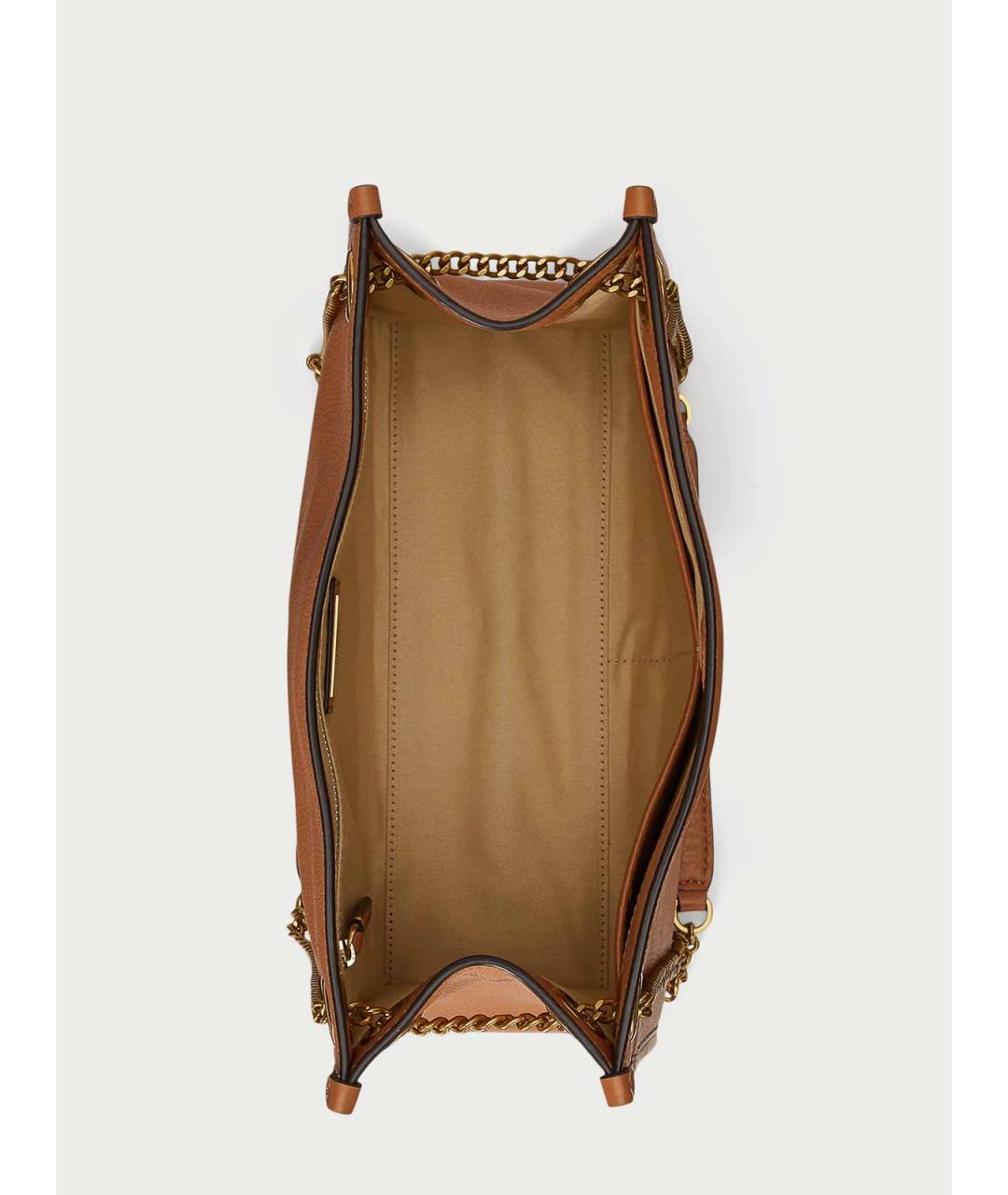 RALPH LAUREN Коричневая сумка тоут, фото 3