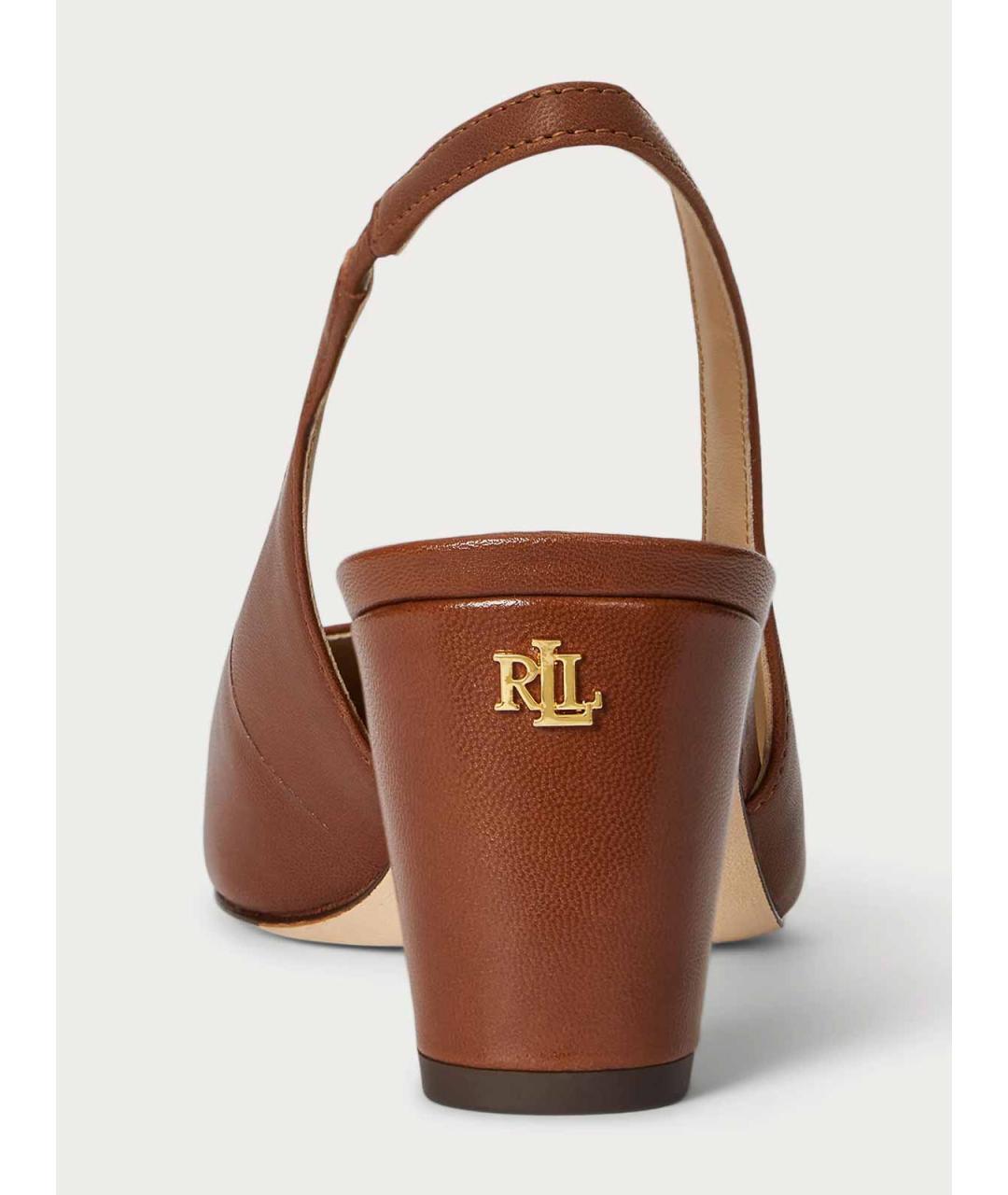 RALPH LAUREN Коричневые кожаные туфли, фото 3
