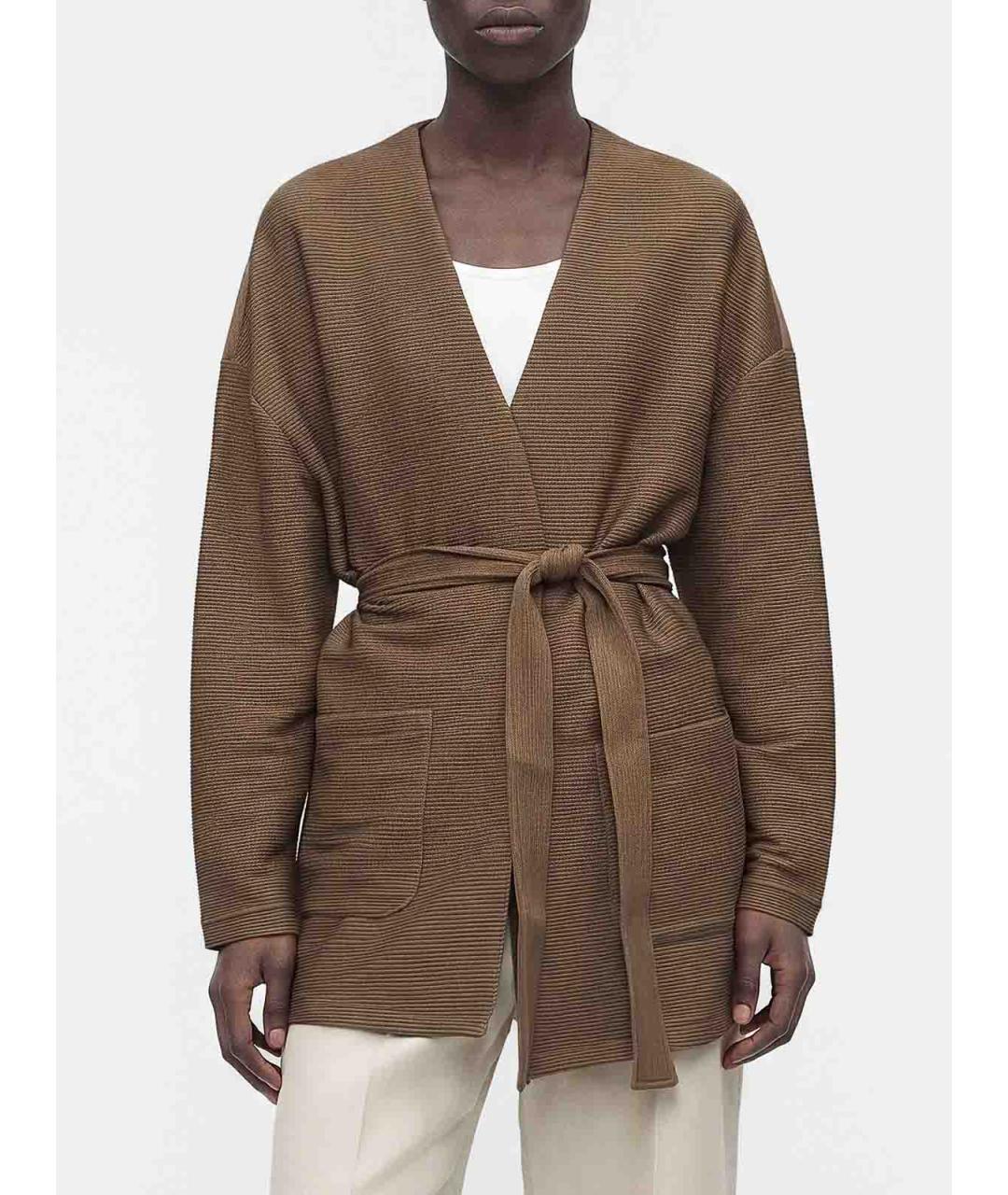 MAX MARA Бежевый полиэстеровый кардиган, фото 3