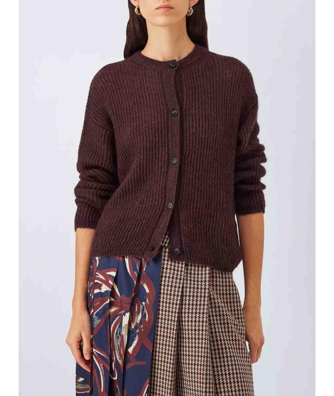 MAX MARA Бордовый полиамидовый кардиган, фото 2