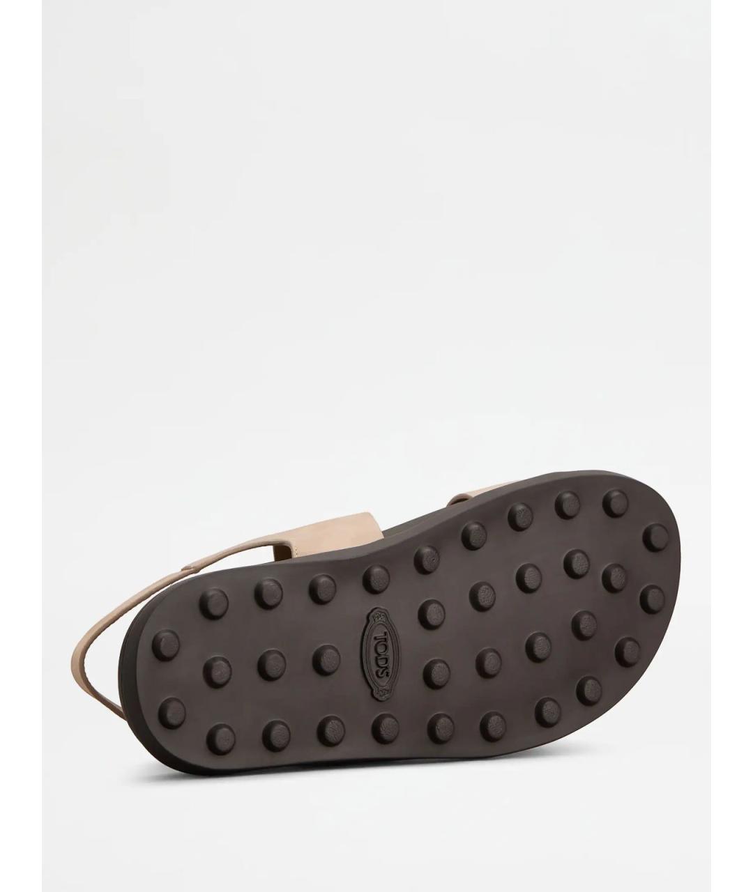 TOD'S Розовые кожаные сандалии, фото 4
