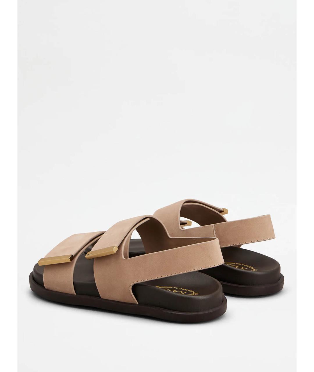 TOD'S Розовые кожаные сандалии, фото 3