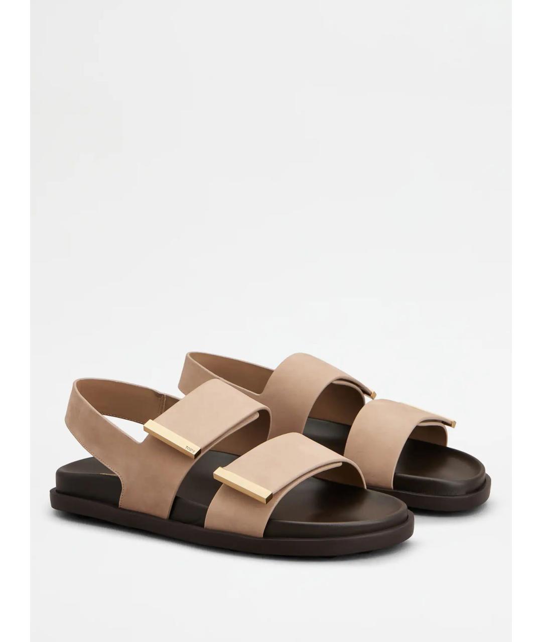 TOD'S Розовые кожаные сандалии, фото 2